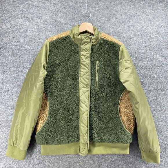 Universal Thread Jacket Women S Small Green Fleece Full Zip Long Sleeve Casual - Picture 3 of 9